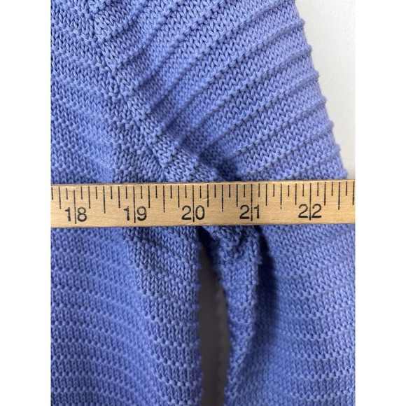 Talbots Woman Mercerized Cotton Blue Cardigan Sweater Button Down Plus Size 1X - Picture 7 of 7